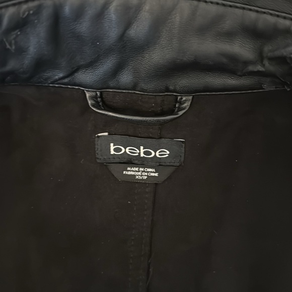 Bebe Faux Leather Trench Coat - Picture 5 of 8